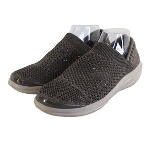Bzees Charlie Knit Slip On Shoes Womens Size 10W Brown Mesh Comfort Walking